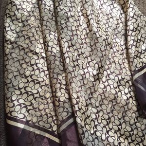 Coach brown cream scarf